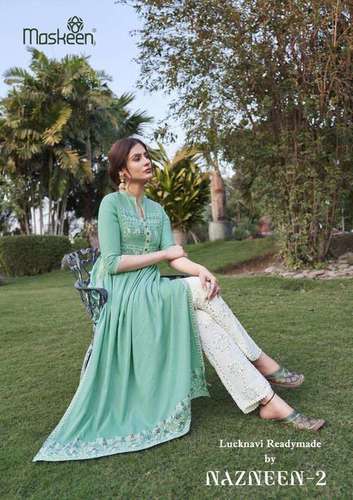 Maisha Nazneen Vol 2 Rayon Printed And Handwork Kurti With Bottom Catalog