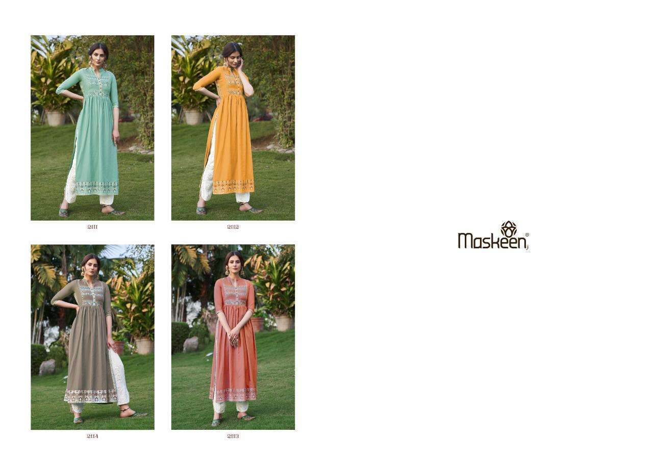 Maisha Nazneen Vol 2 Rayon Printed And Handwork Kurti With Bottom Catalog