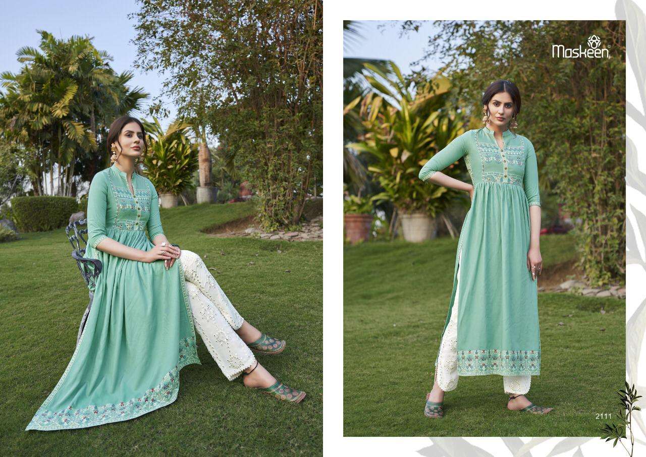 Maisha Nazneen Vol 2 Rayon Printed And Handwork Kurti With Bottom Catalog