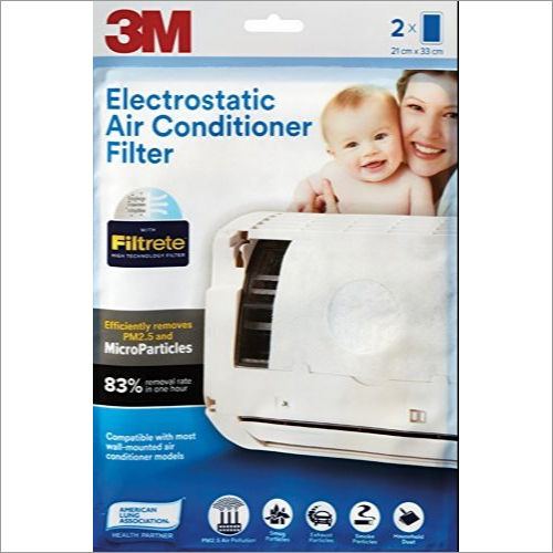 3M Electrostatic Air Conditioner Filter Dimension(L*W*H): 21 X 0.1 X 33  Centimeter (Cm)