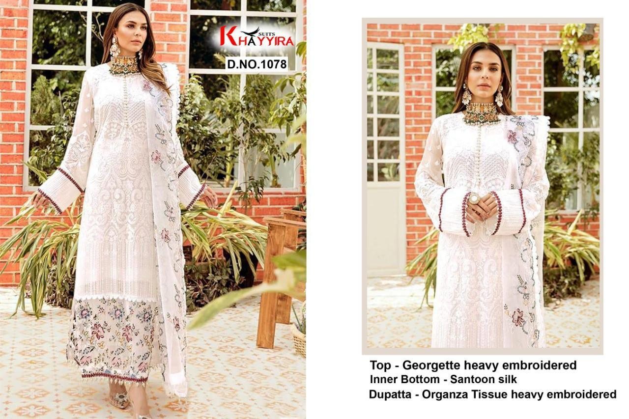 Khayyira La Fluer Georgette With Heavy Embroidery Pakistani Salwar Suit Catalog