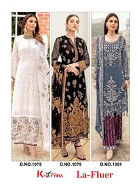 Khayyira La Fluer Georgette With Heavy Embroidery Pakistani Salwar Suit Catalog
