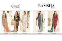 Rinaz Fashion Ramsha Vol-5 Faux Georgette Pakistani Style Salwar Kameez Catalog