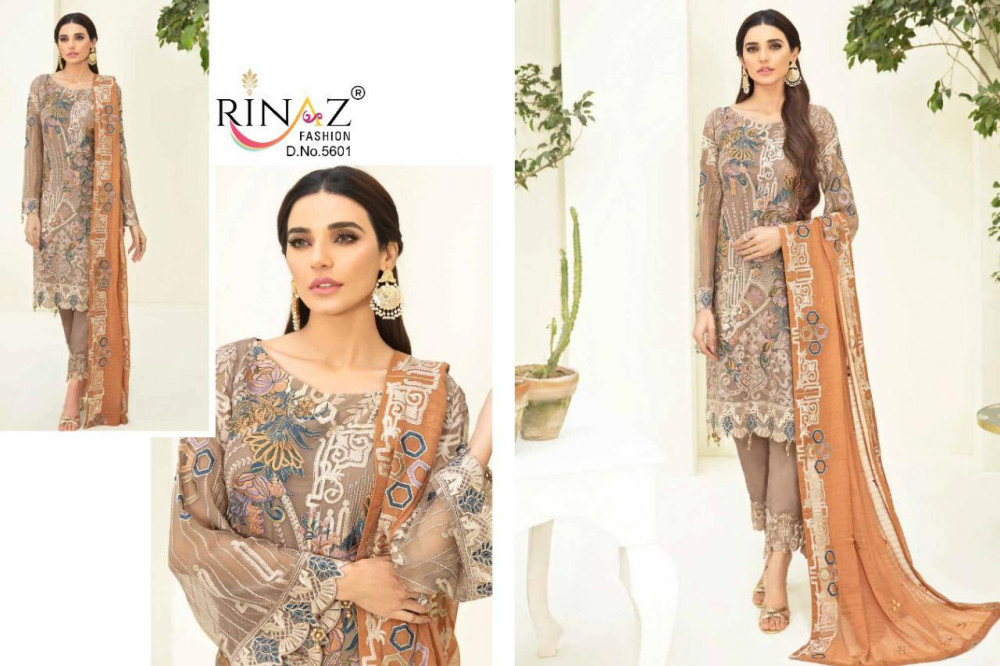 Rinaz Fashion Ramsha Vol-5 Faux Georgette Pakistani Style Salwar Kameez Catalog