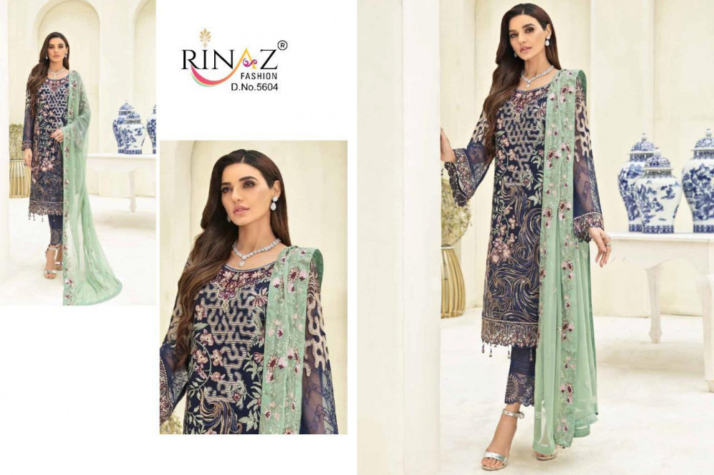 Rinaz Fashion Ramsha Vol-5 Faux Georgette Pakistani Style Salwar Kameez Catalog