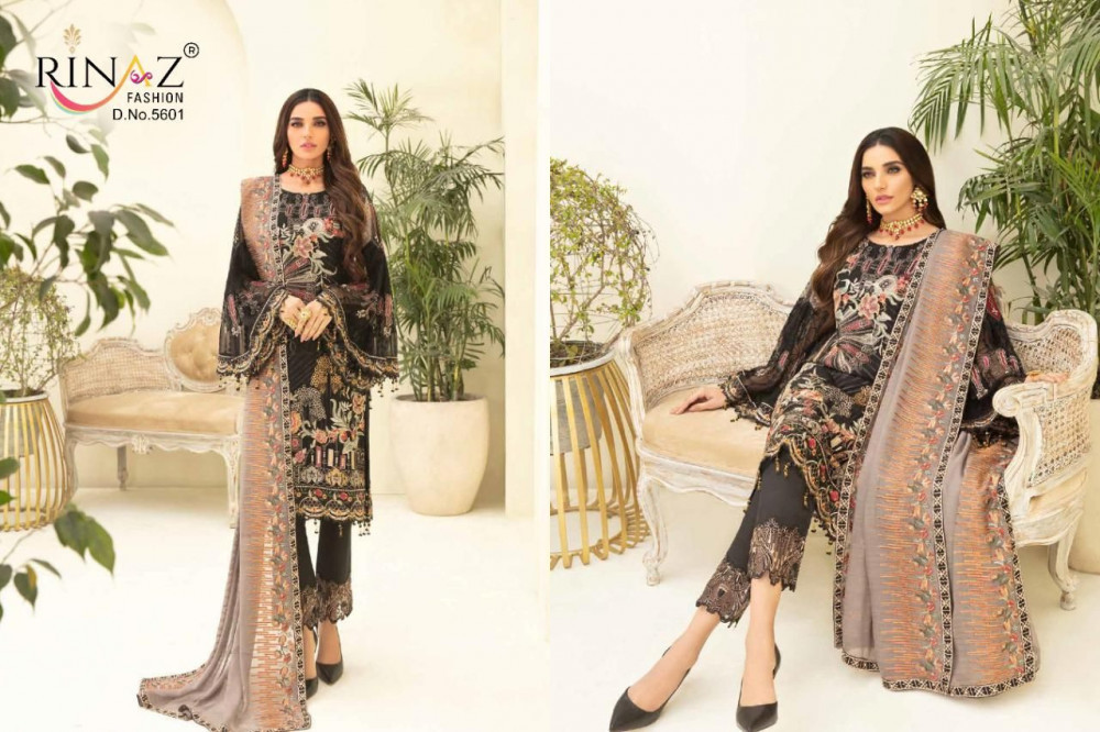 Rinaz Fashion Ramsha Vol-5 Faux Georgette Pakistani Style Salwar Kameez Catalog