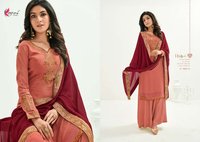 Kesari Trendz Rajoo Vol-1 Heavy Jam Silk With Embroidery Work Plazzo Style Suits Catalog