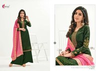Kesari Trendz Rajoo Vol-1 Heavy Jam Silk With Embroidery Work Plazzo Style Suits Catalog