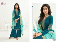 Kesari Trendz Rajoo Vol-1 Heavy Jam Silk With Embroidery Work Plazzo Style Suits Catalog