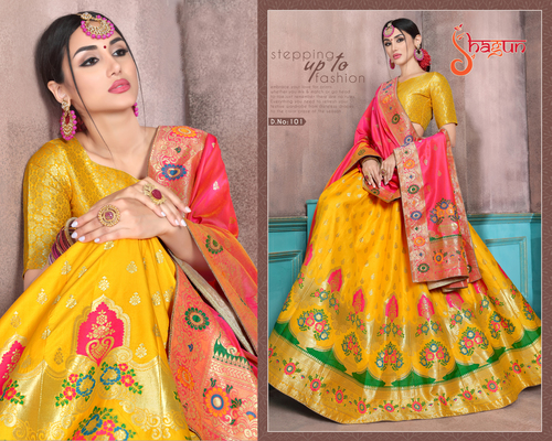 Ethnic Silk Jacquard Lehnga Set