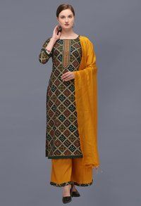 Exclusive Bandhani Print Dress Materials With Embroidery