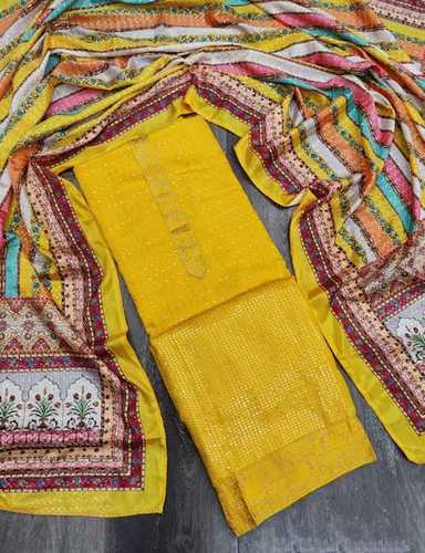 Exclusive Dress Material With Sequence Work