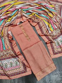 Exclusive Dress Material With Sequence Work