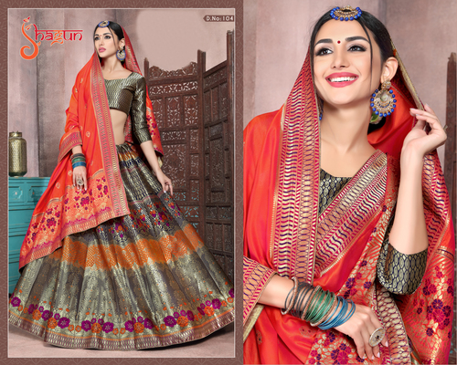 Designer Jacquard Ladies Lehenga