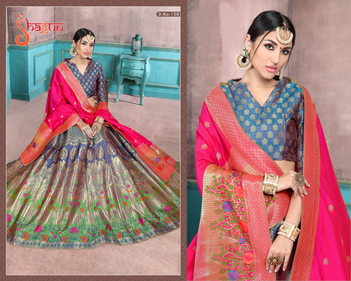 Designer Jacquard Ladies Lehenga - Jacquard Fabric, Customized Stitching, Ethnic Dress Style | Perfect for Traditional Occasions, Dry Clean Only