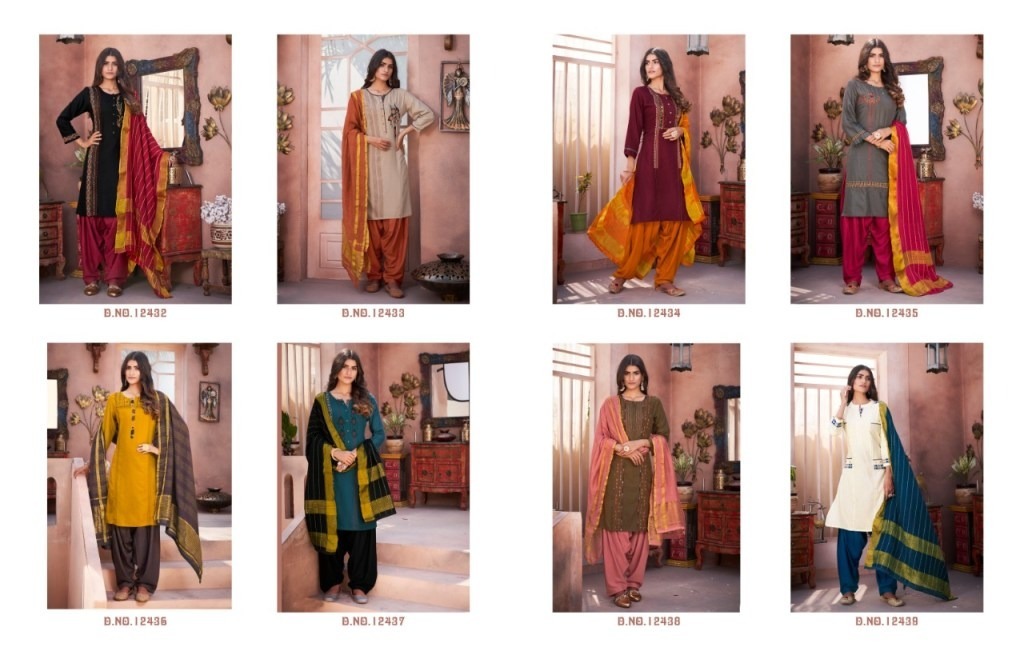 Kalaroop Avenue Patiyala Flex Rayon With Embroidery Readymade Suit Catalog