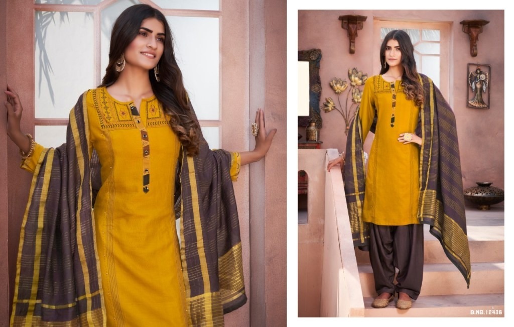 Kalaroop Avenue Patiyala Flex Rayon With Embroidery Readymade Suit Catalog