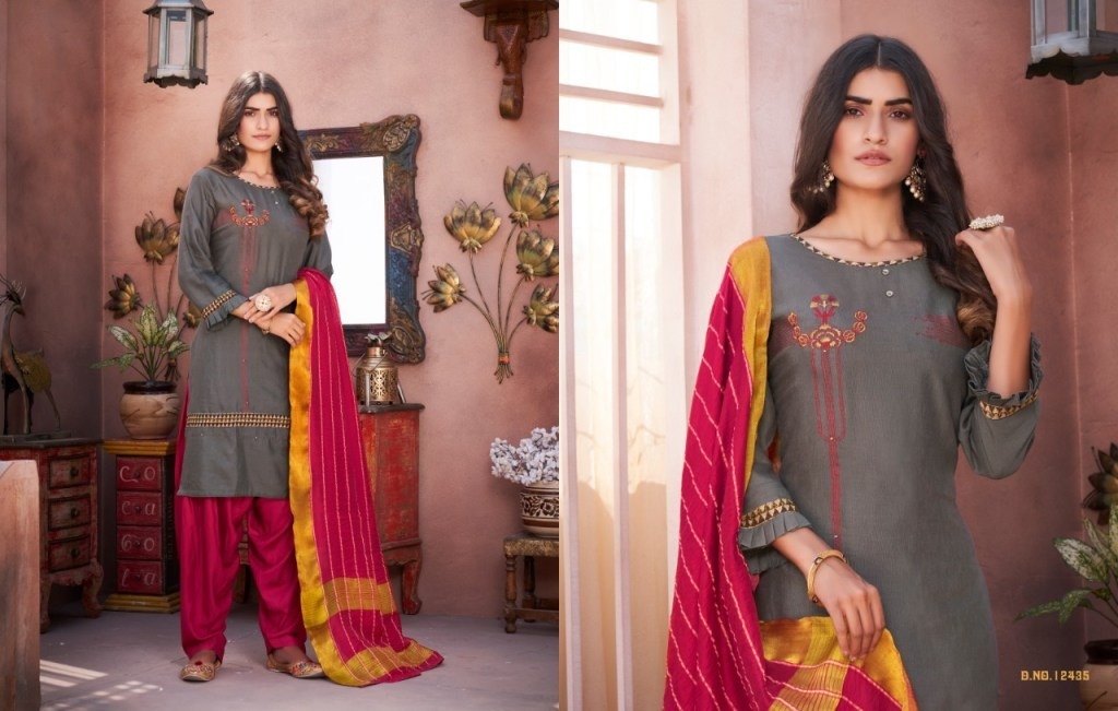 Kalaroop Avenue Patiyala Flex Rayon With Embroidery Readymade Suit Catalog