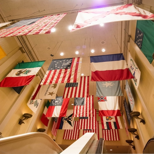 ceiling hanging flags
