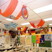 ceiling hanging flags