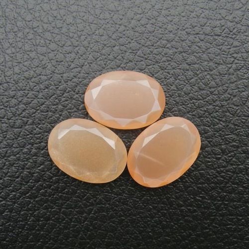 3x5mm Peach Moonstone Faceted Oval Loose Gemstones