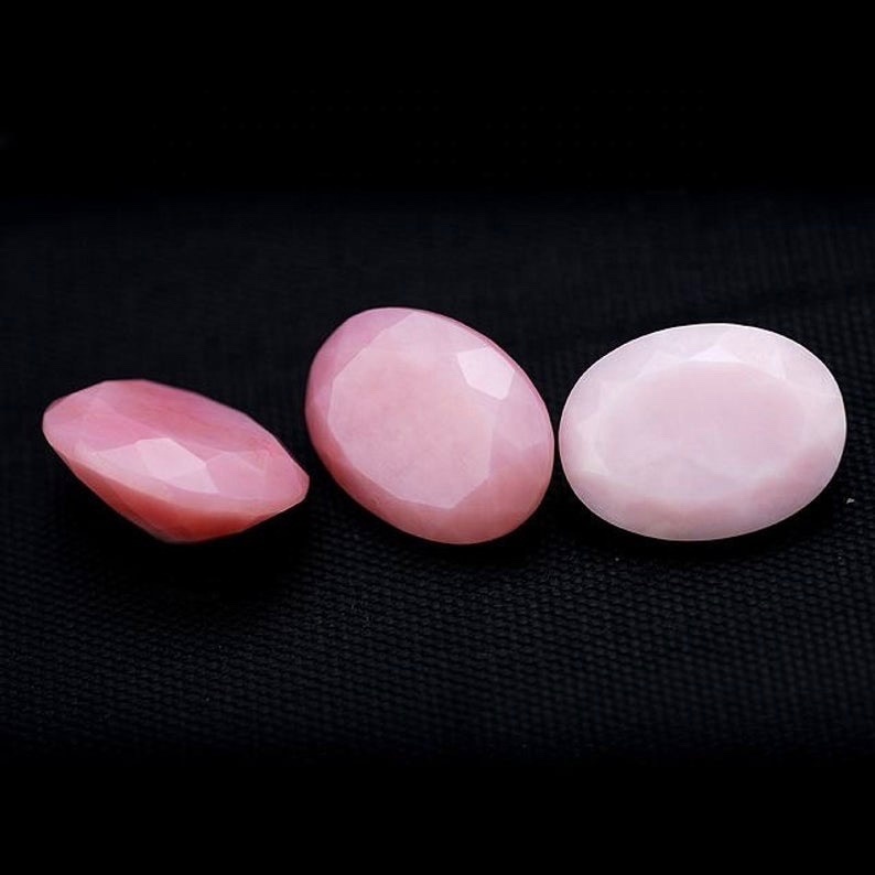 4x5mm Pink Opal Faceted Oval Loose Gemstones