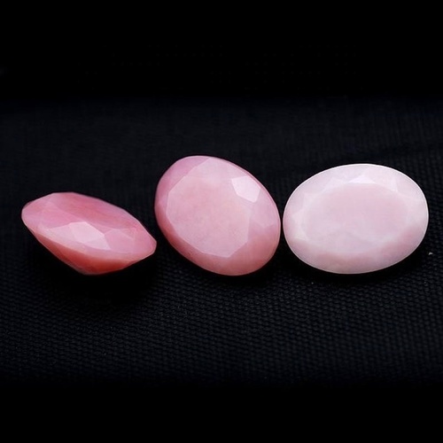 8x10mm Pink Opal Faceted Oval Loose Gemstones