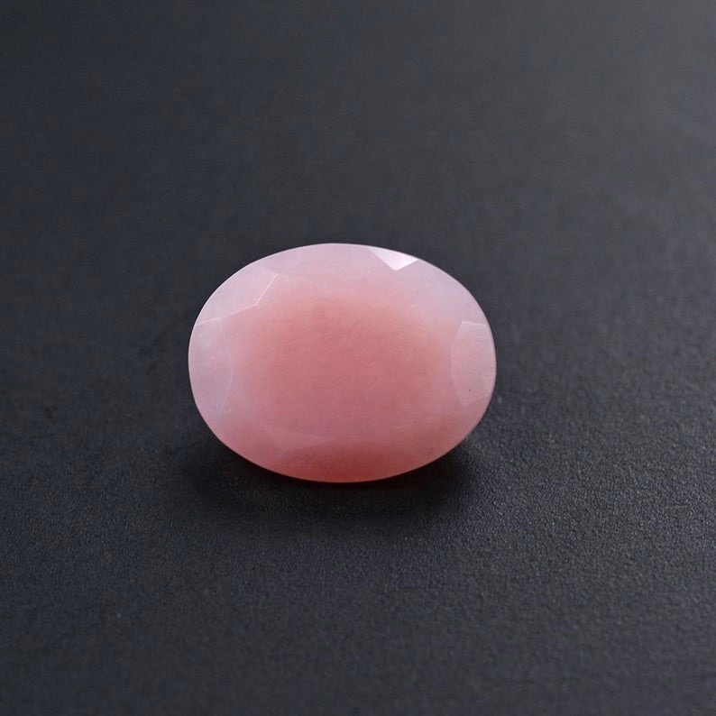 9x11mm Pink Opal Faceted Oval Loose Gemstones