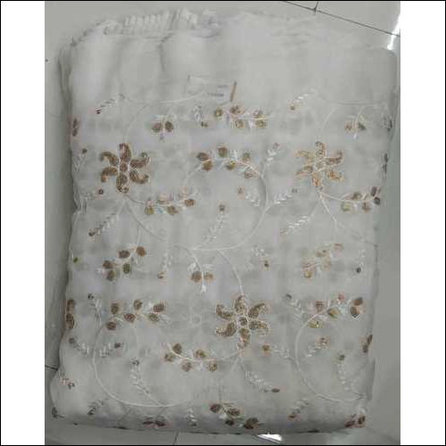 Washable Embroidered Georgette Fabric