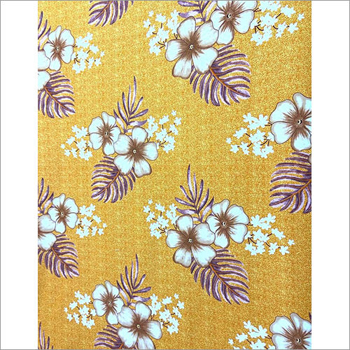 Yellow Floral Printed Bed Sheet
