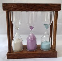 Brown 0194 3 In One Wooden  Sand Timer 3+4+5min