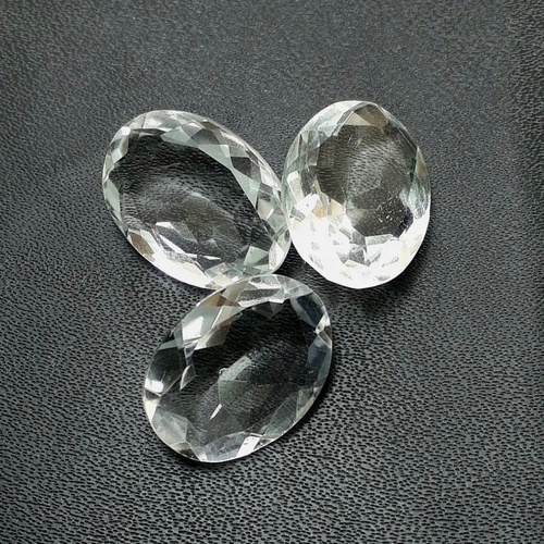 8x10mm Crystal Quartz Faceted Oval Loose Gemstones