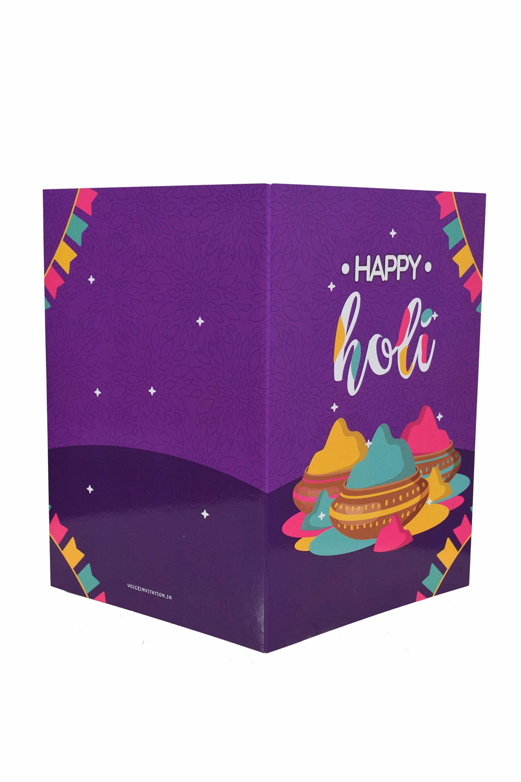 HAPPY Holi Musical Singing Voice Greeting Card