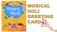 Indian Musical Voice Singing Greeting Card HAPPY HOLI Musical Record Able Customised
