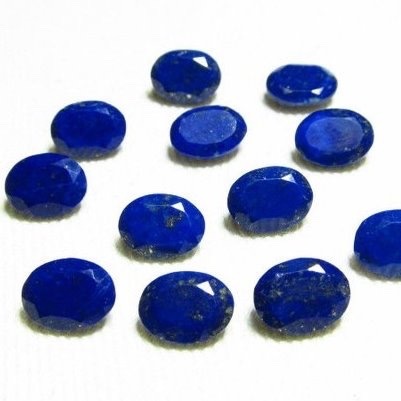 6x8mm Lapis Lazuli Faceted Oval Loose Gemstones