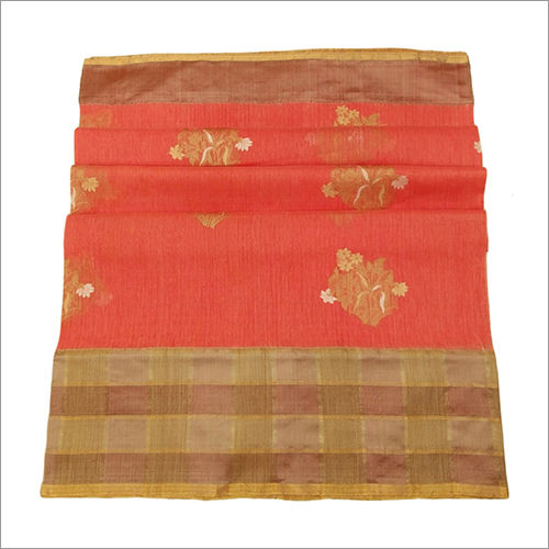 Available In Different Color Ladies Linen Kadiyal Banarasi Handloom Saree