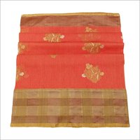 Ladies Linen Kadiyal Banarasi Handloom Saree
