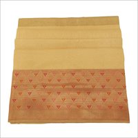 Ladies Linen Kadiyal Banarasi Handloom Saree