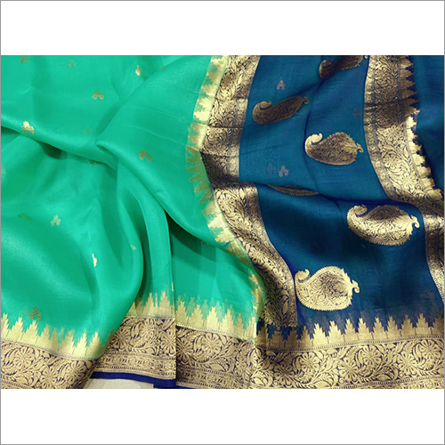 Ladies Organza Handloom Kadhwa Traditional Saree