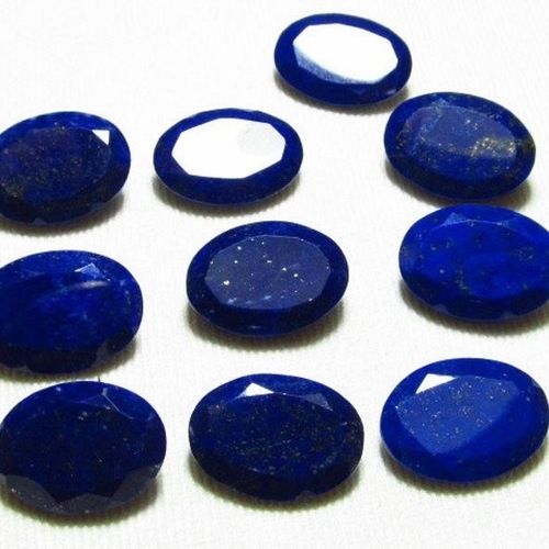 10x12mm Lapis Lazuli Faceted Oval Loose Gemstones