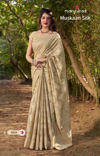 Manjubaa Muskaan Cotton Silk Party Wear Fancy Saree Catalog