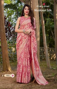 Manjubaa Muskaan Cotton Silk Party Wear Fancy Saree Catalog