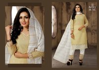 Azara Zil Mil Cambric Cotton With Self Embroidery Work Dress Material Catalog