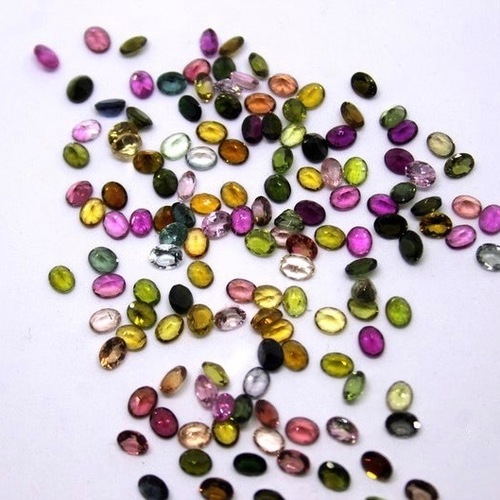 5x7mm Multi Tourmaline Faceted Oval Loose Gemstones