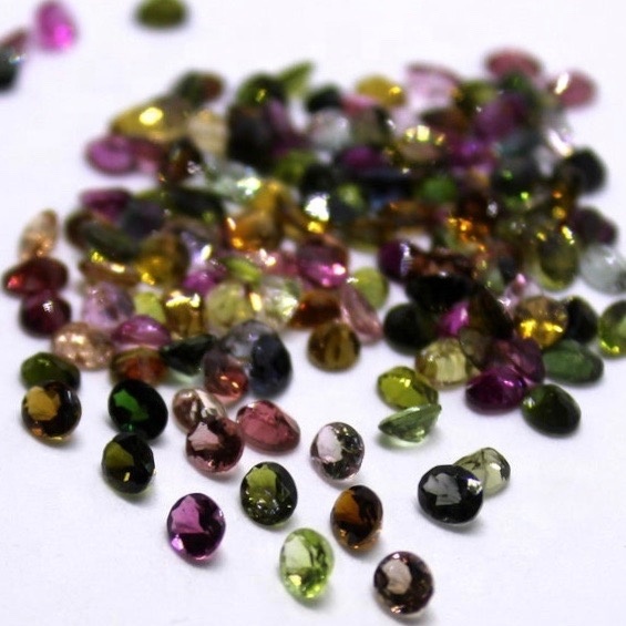 5x7mm Multi Tourmaline Faceted Oval Loose Gemstones