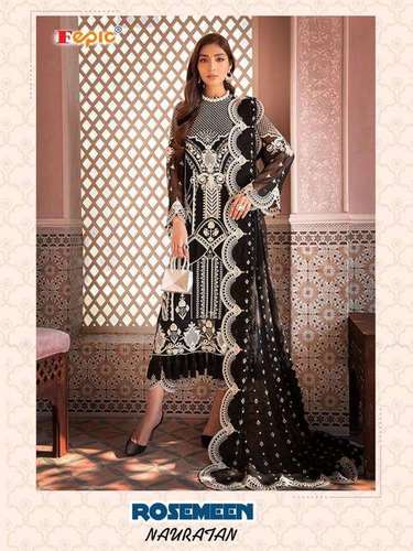 Multi Color Fepic Rosemeen Nauratan Georgette And Organza Pakistani Suit Catalog