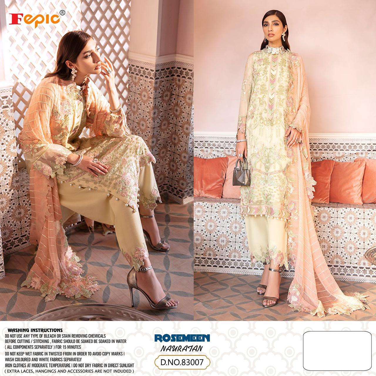 Fepic Rosemeen Nauratan Georgette And Organza Pakistani Suit Catalog