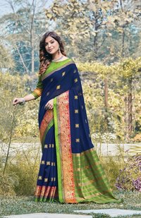 Sangam Prints Padmavati Vol 3 Cotton Handloom Fancy Saree Catalog