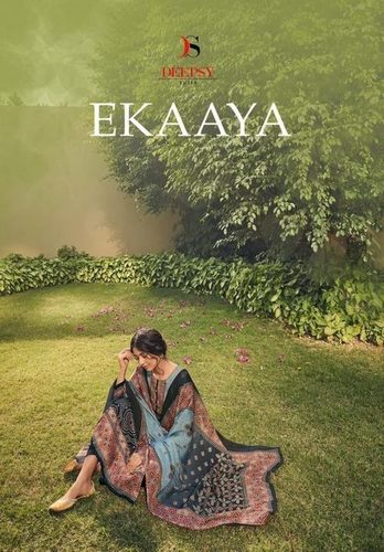 Deepsy Suits Ekaaya Jam Cotton Print With Embroidery Designer Suit Catalog