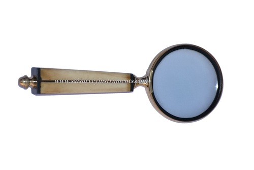 Yellow finish Wooden Handle Magnifying Glass